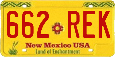 NM license plate 662REK