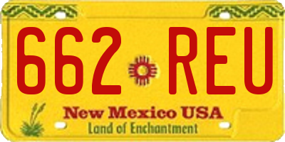 NM license plate 662REU