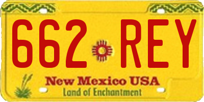 NM license plate 662REY