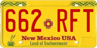 NM license plate 662RFT