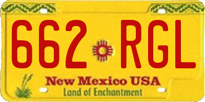 NM license plate 662RGL