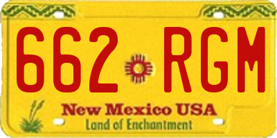 NM license plate 662RGM