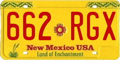 NM license plate 662RGX