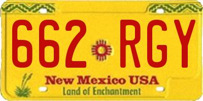 NM license plate 662RGY