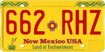 NM license plate 662RHZ