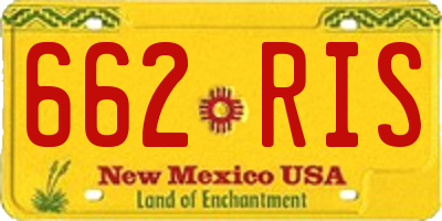 NM license plate 662RIS