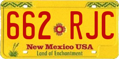 NM license plate 662RJC