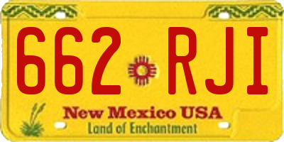 NM license plate 662RJI