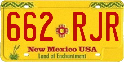 NM license plate 662RJR