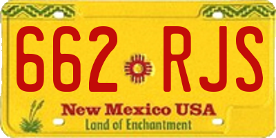 NM license plate 662RJS