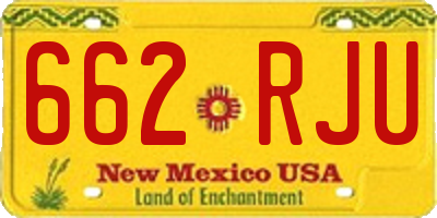 NM license plate 662RJU