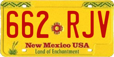 NM license plate 662RJV