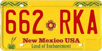 NM license plate 662RKA