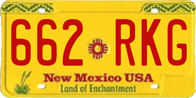 NM license plate 662RKG