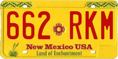 NM license plate 662RKM