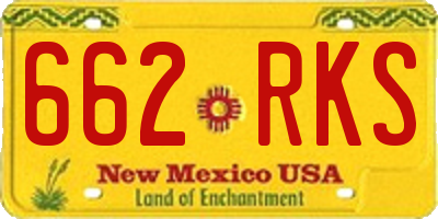 NM license plate 662RKS