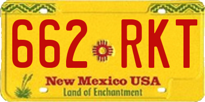NM license plate 662RKT