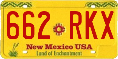 NM license plate 662RKX