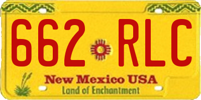 NM license plate 662RLC