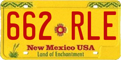 NM license plate 662RLE