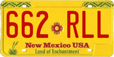 NM license plate 662RLL
