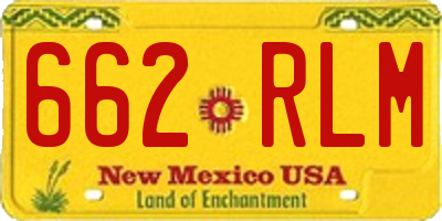 NM license plate 662RLM