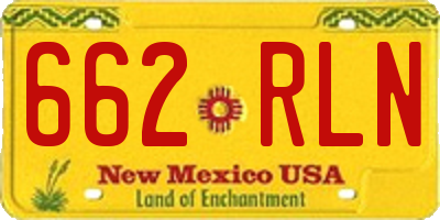 NM license plate 662RLN