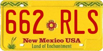 NM license plate 662RLS