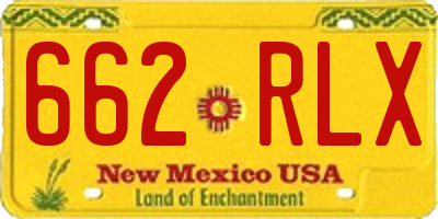 NM license plate 662RLX