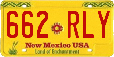 NM license plate 662RLY