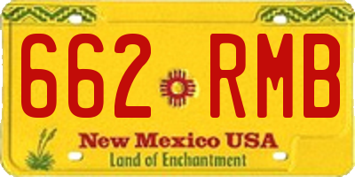 NM license plate 662RMB