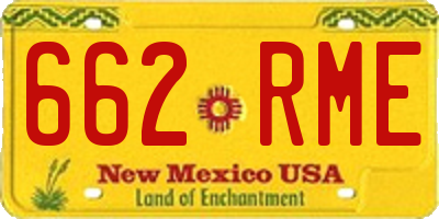 NM license plate 662RME