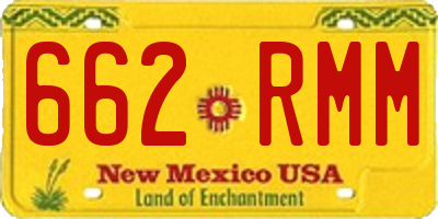 NM license plate 662RMM