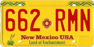 NM license plate 662RMN
