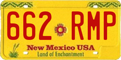 NM license plate 662RMP