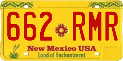 NM license plate 662RMR
