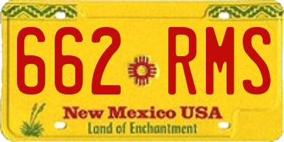 NM license plate 662RMS