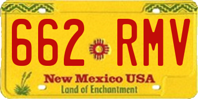 NM license plate 662RMV