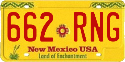 NM license plate 662RNG