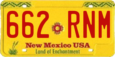 NM license plate 662RNM