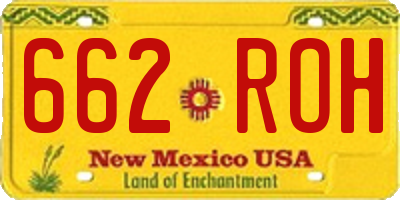 NM license plate 662ROH