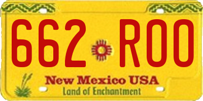 NM license plate 662ROO