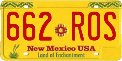 NM license plate 662ROS