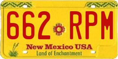 NM license plate 662RPM