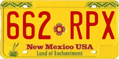 NM license plate 662RPX