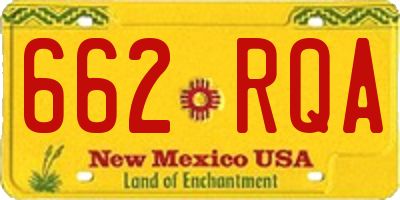 NM license plate 662RQA