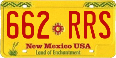 NM license plate 662RRS