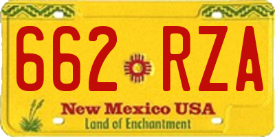 NM license plate 662RZA