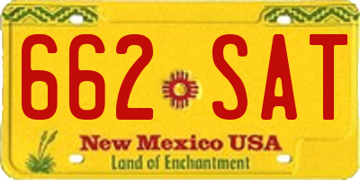 NM license plate 662SAT