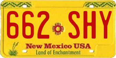 NM license plate 662SHY